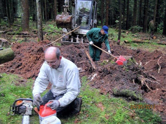 FWG bei der Waldarbeit / WESO im Mai 2013